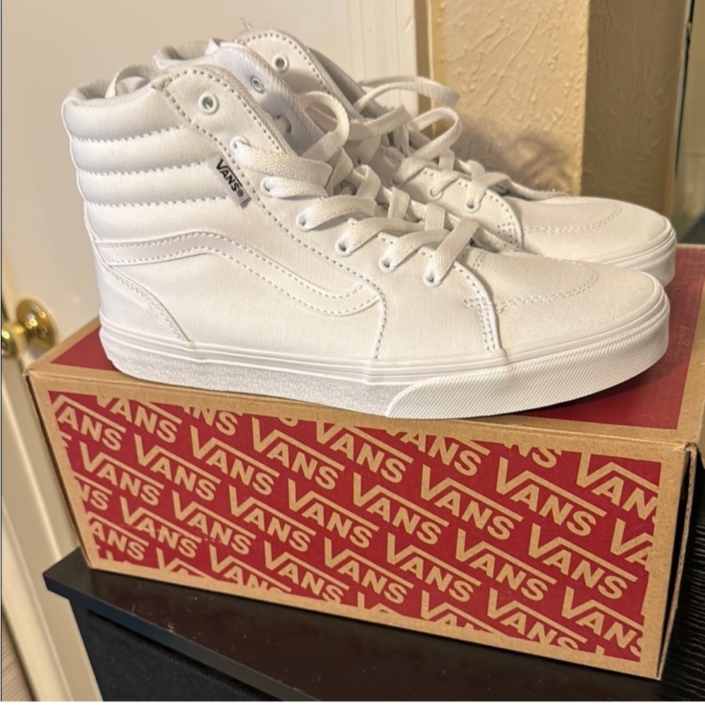 Vans Classic White High-Top Sneakers